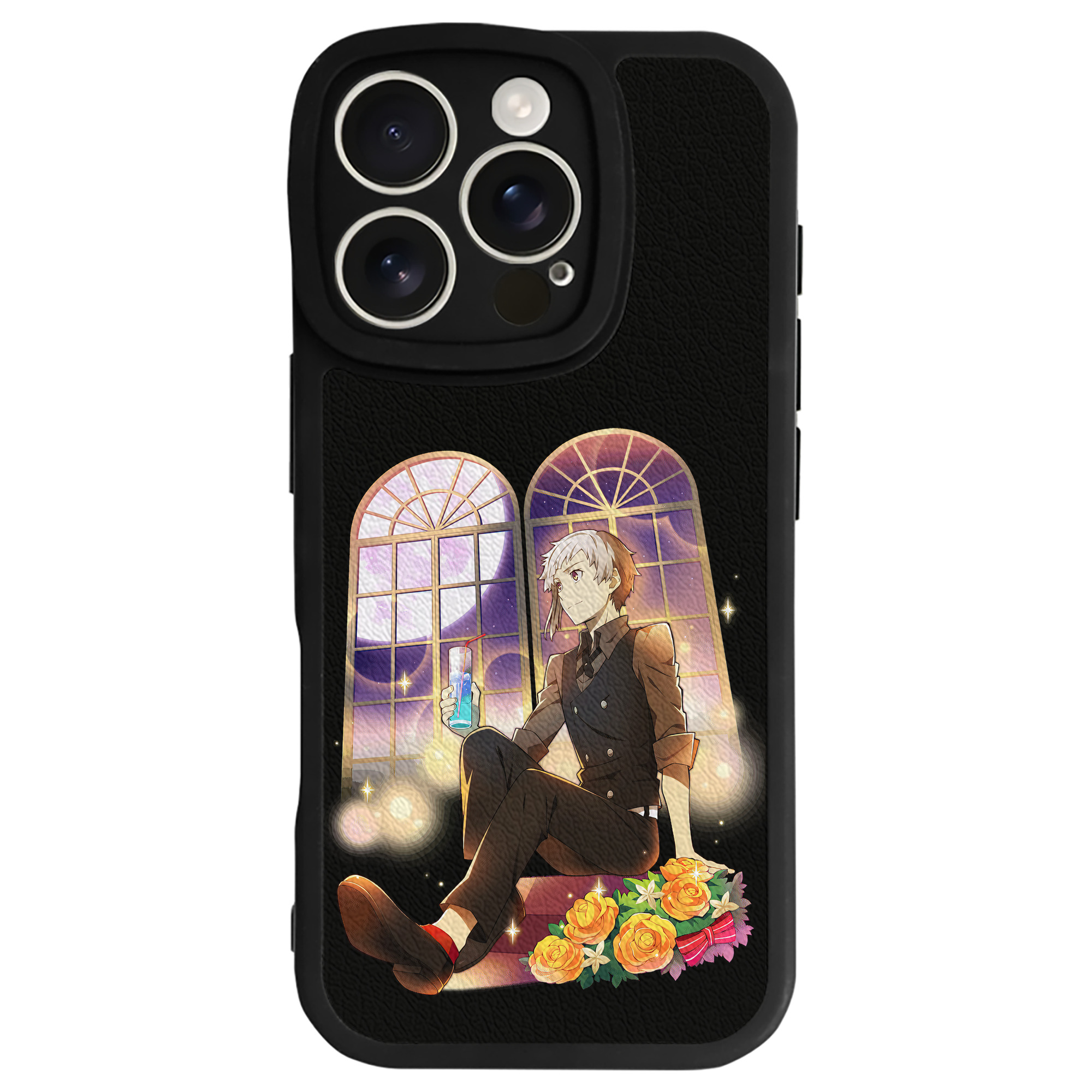 （画像用） 文豪ストレイドッグス Bungo Stray Dogs 【iPhone 16シリーズ対応】シリコンスマホケース（レザー調） 材質：シリコン
